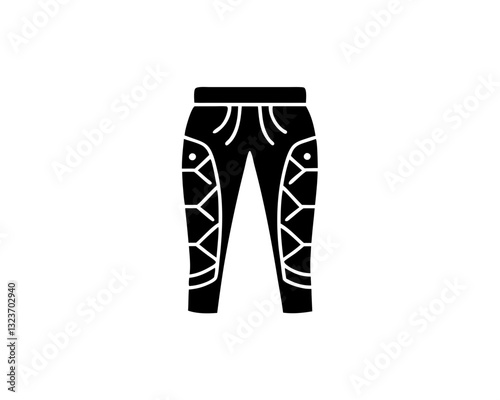 creative details yoga pants icon vector illustration