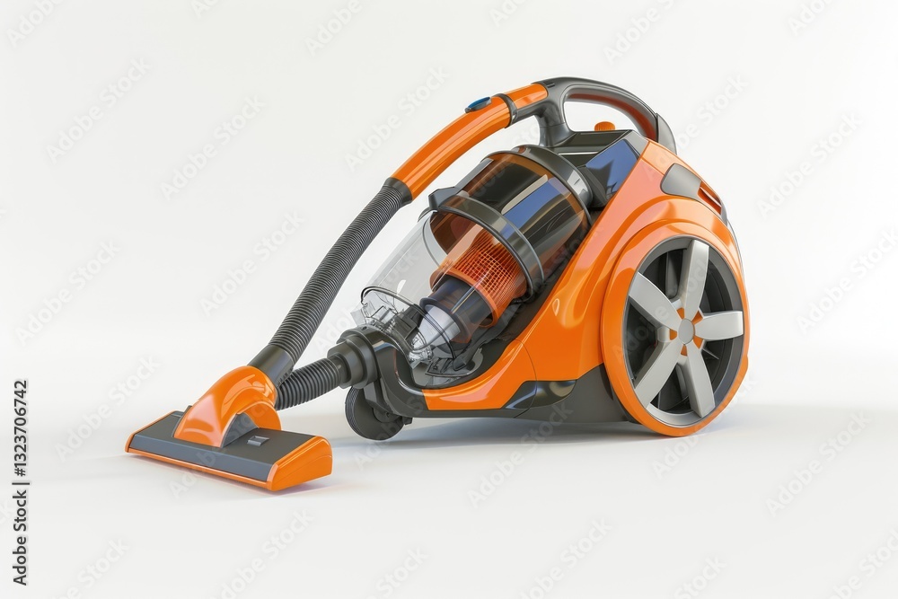 vibrant color visual of Vacuum cleaner isolated on white background vibrant color visual of Vacuum cleaner isolated on white background