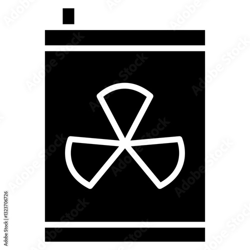 Nuclear Waste Line Icon Style