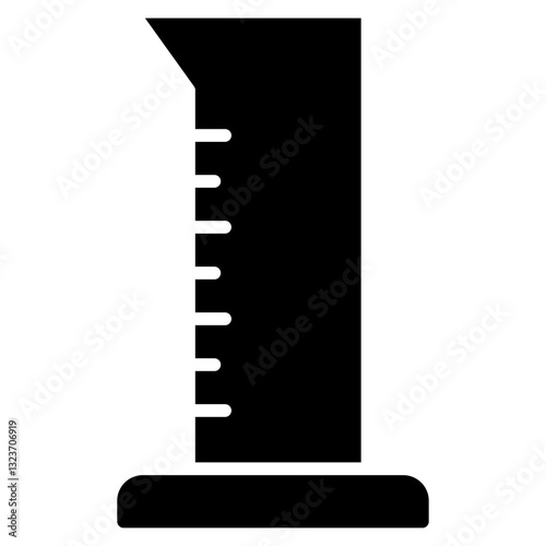 Graduated Cylinder Line Icon Style