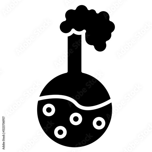 Chemical Reaction Line Icon Style