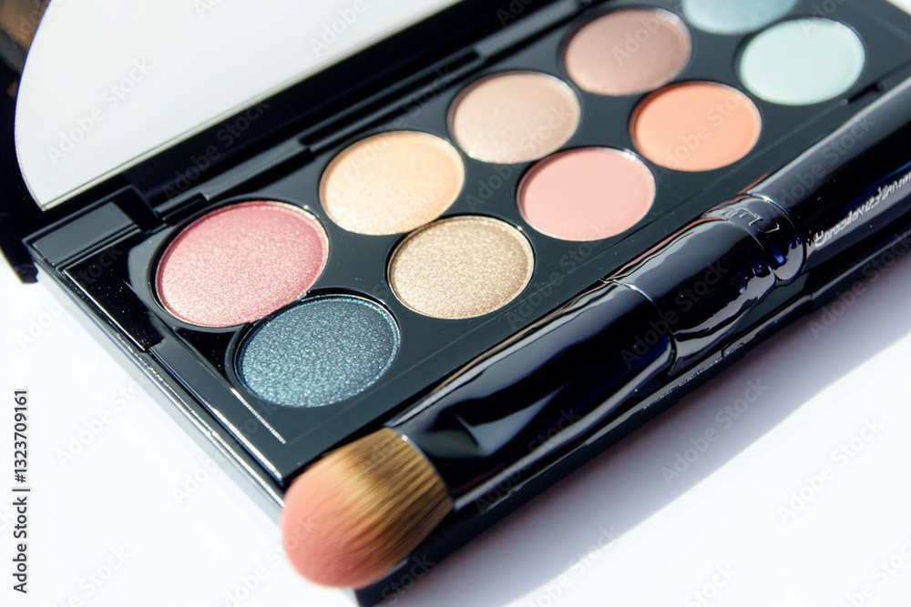 Eyeshadow palette with a brush Eyeshadow palette with a brush