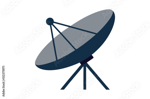 Large satellite dish antenna receiver icon