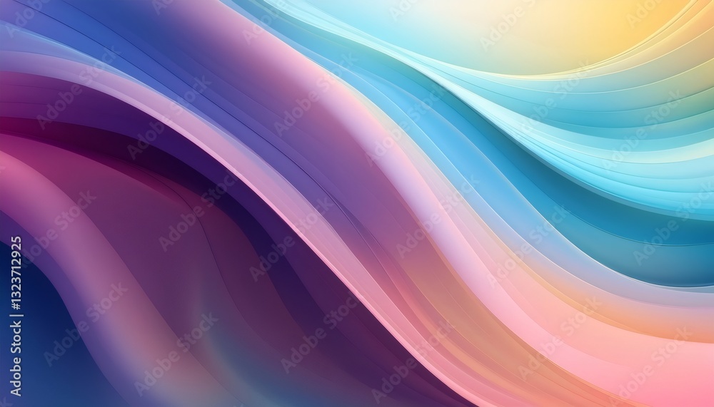 Fototapeta premium Flowing curves forming vibrant abstract geometric design