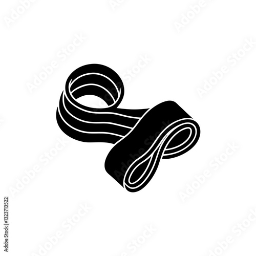 creative details yoga resistance bands icon vector illustration