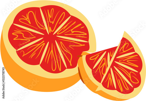  fresh juicy orange Slice