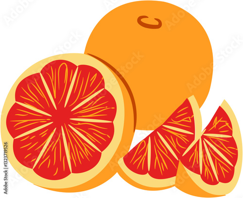  fresh juicy orange Slice