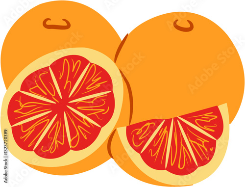  fresh juicy orange Slice
