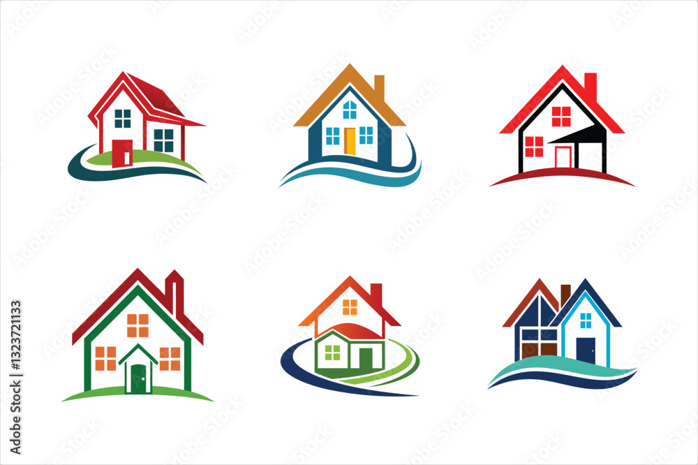 Real Estate House Logo Vector Icon Design Real Estate House Logo Vector Icon Design
