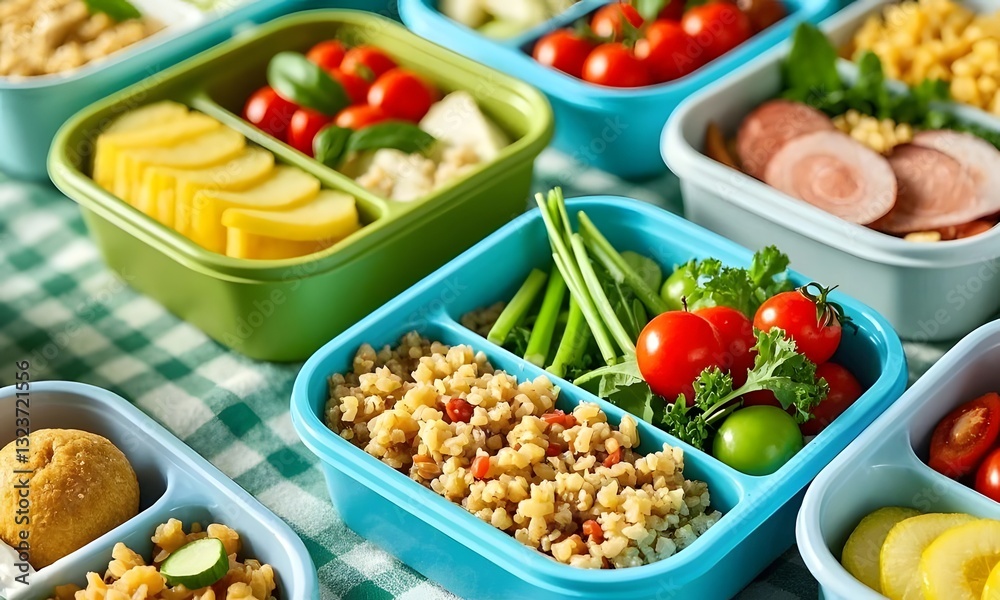 Healthy food Served in Small Containers Healthy food Served in Small Containers