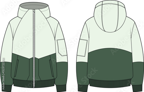 vector illustration of a man with a jacket