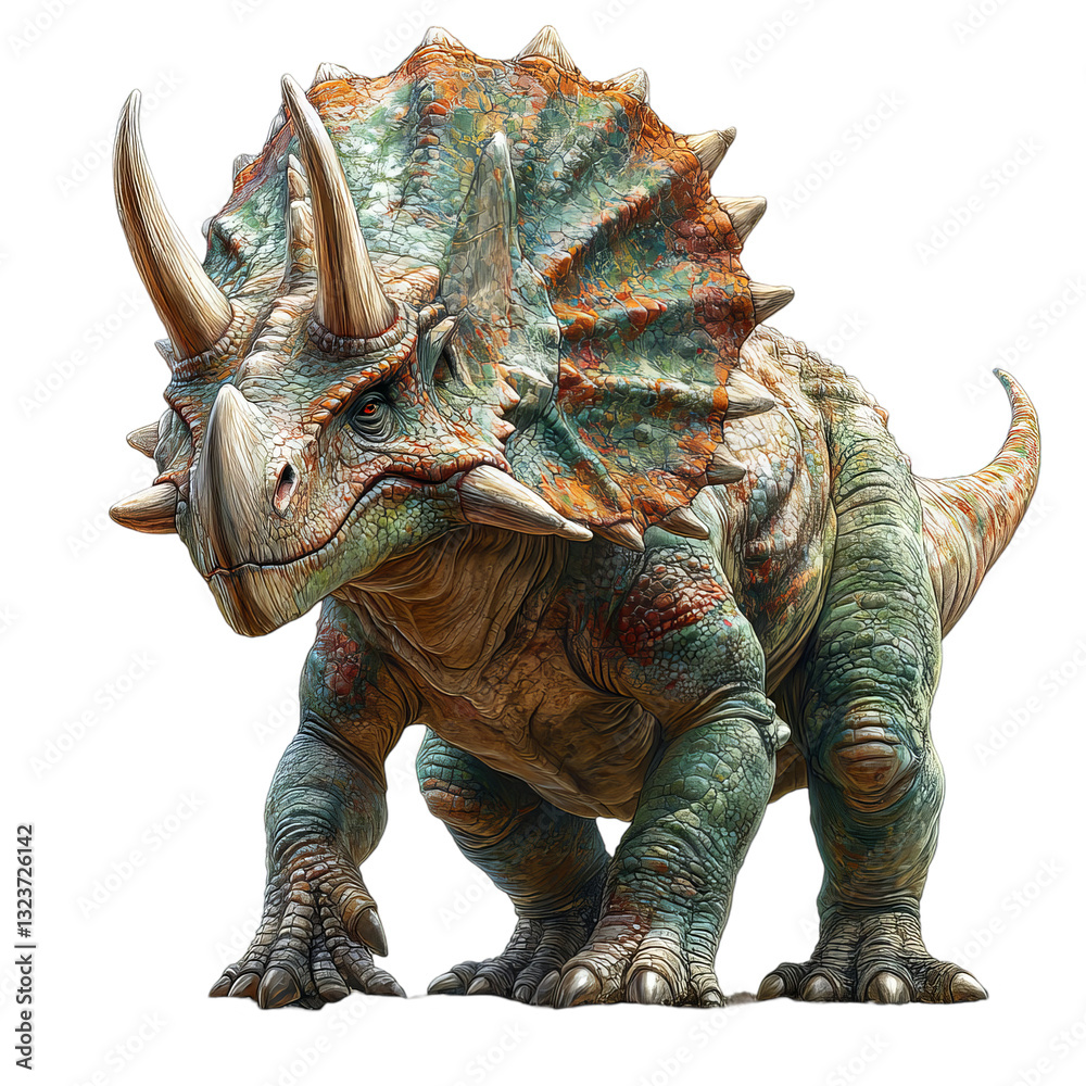 Obraz premium Majestic Triceratops Illustration