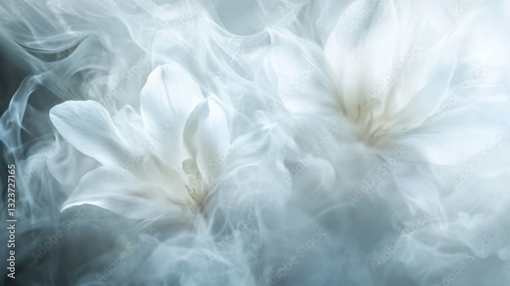 Fototapeta premium White smoke abstract background. Generative AI