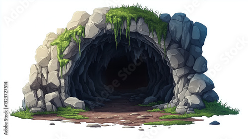 The Call of the Wild A Cave Opening Surrounded by Ancient Stone