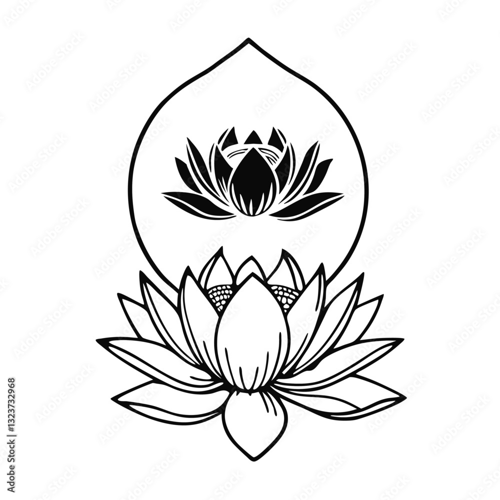 Obraz premium Lotus flowers design logo template vector image (3).eps