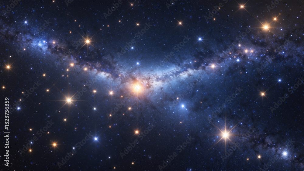A mesmerizing galaxy shines brilliantly, illuminating the deep, vast cosmos with countless stars. A mesmerizing galaxy shines brilliantly, illuminating the deep, vast cosmos with countless stars.