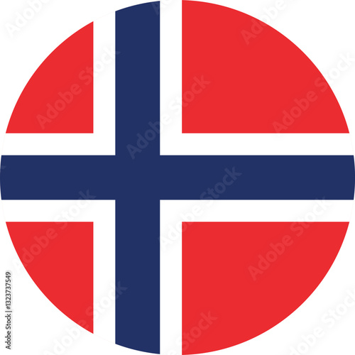norway flag button