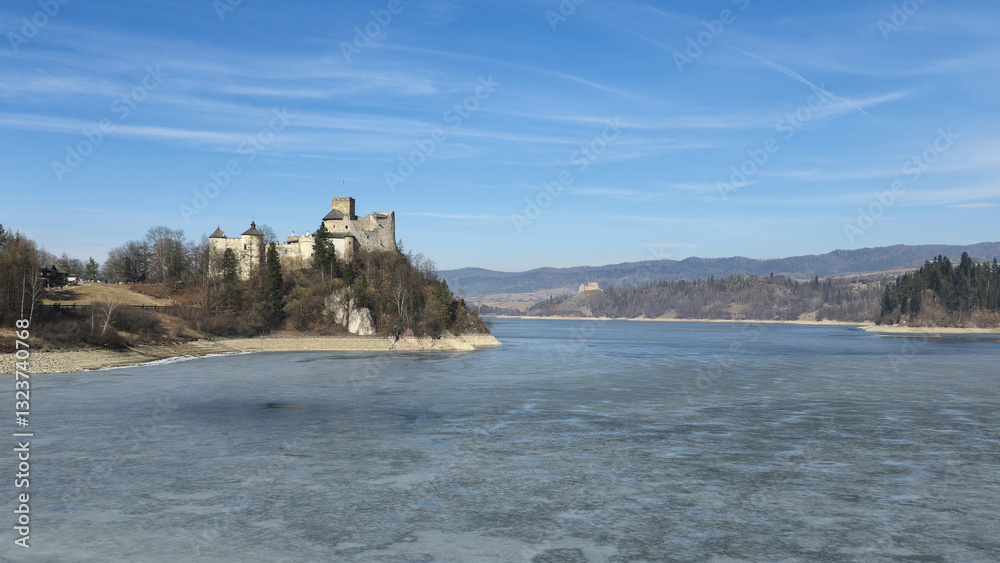Dunajec Castle - medieval stronghold and surroundings. Dunajec Castle - medieval stronghold and surroundings.