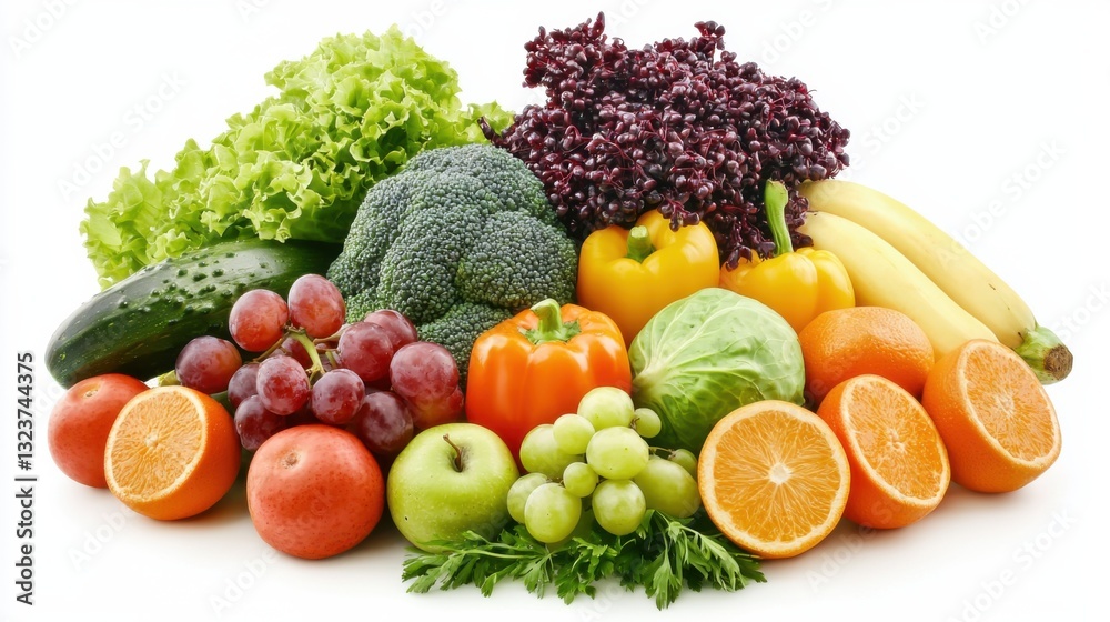Healthy eating background. Food photography different fruits and vegetables isolated white background. Copy space. High resolution product Healthy eating background. Food photography different fruits and vegetables isolated white background. Copy space. High resolution product