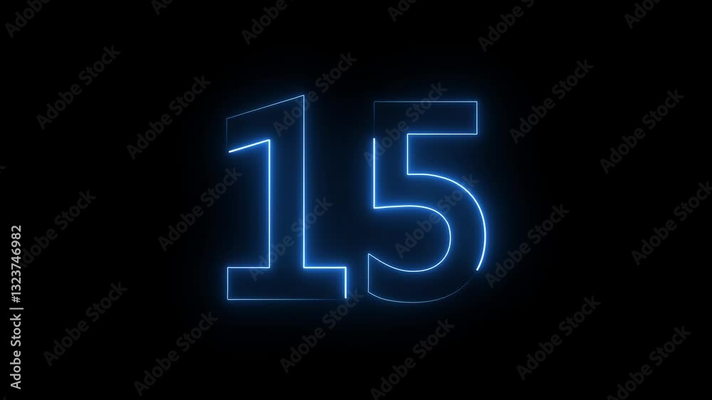 A neon 15 text icon with glowing, bright colors, featuring smooth animation. The text pulses and flickers, creating a sleek, modern, and futuristic visual effect. A neon 15 text icon with glowing, bright colors, featuring smooth animation. The text pulses and flickers, creating a sleek, modern, and futuristic visual effect.