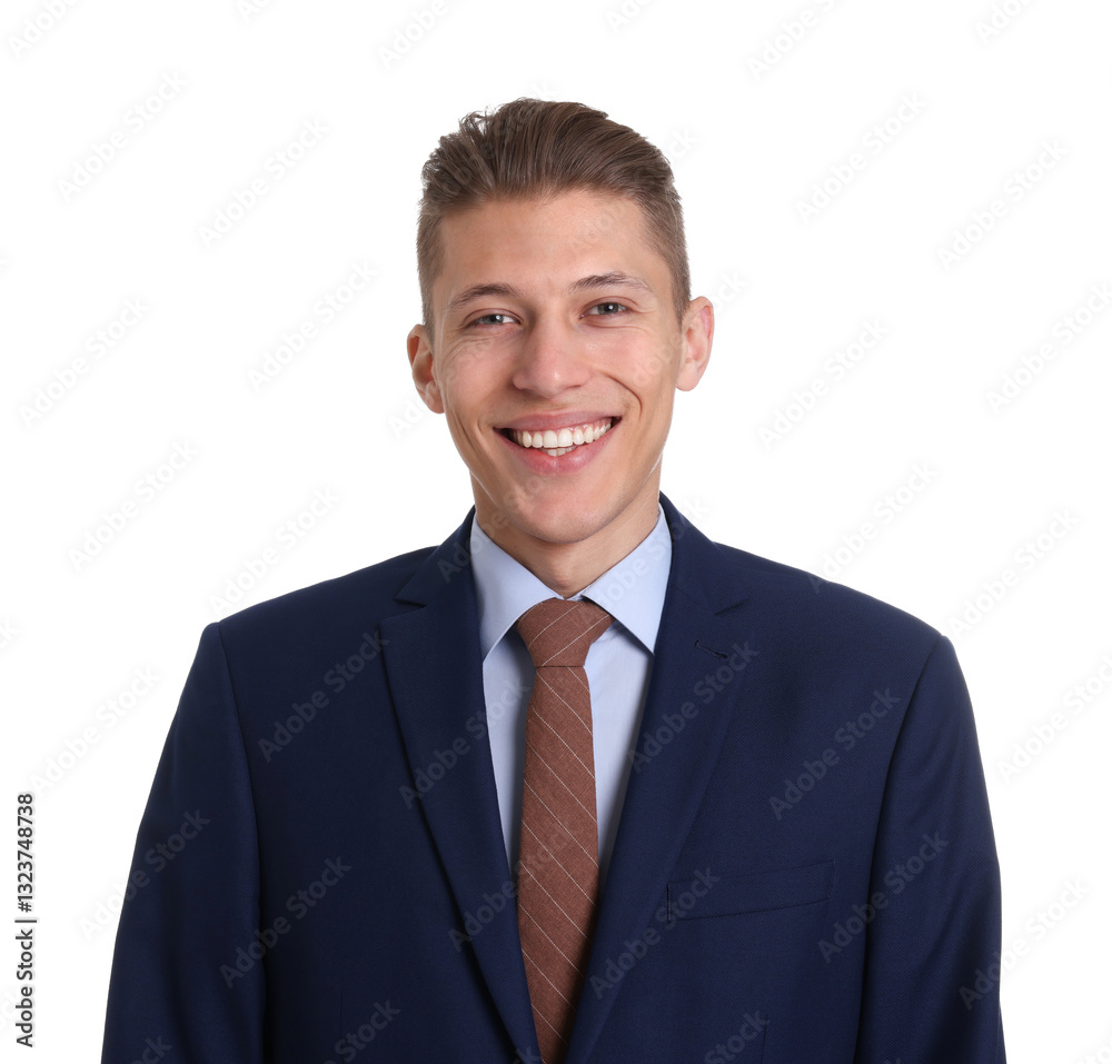 Handsome young man in suit on white background Handsome young man in suit on white background