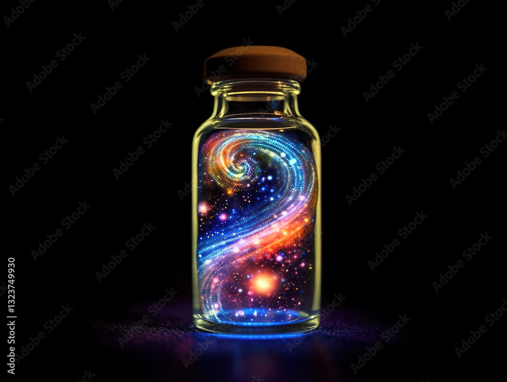 The universe in a bottle, science fiction, beauty, fairy tale The universe in a bottle, science fiction, beauty, fairy tale