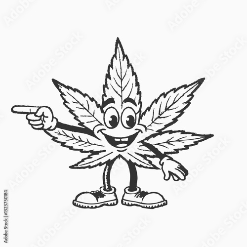 Cute happy cannabis weed mascot logo. Fun Weed Mascot Illustration Download