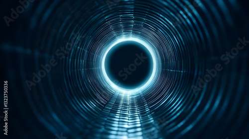 Obraz na płótnie Exploring the depths futuristic tunnel urban environment digital art abstract view w salonie