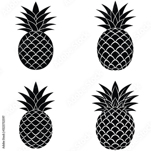 set of pineapple