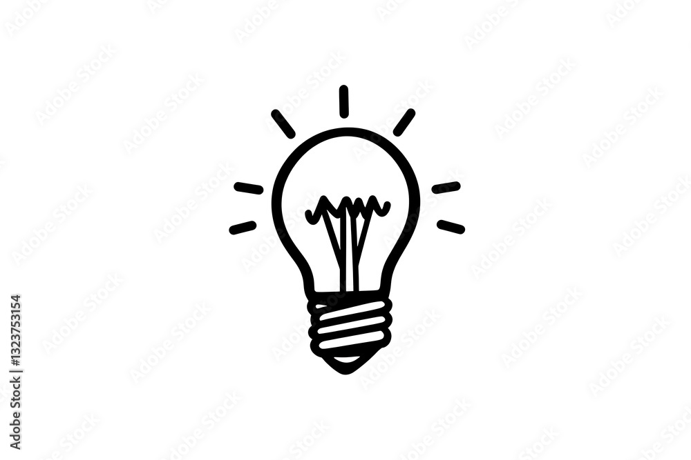 Minimalist black and white line-drawn icon of office supplies. Simple and clean design.