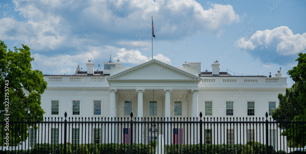 Weiße Haus ist Amts- und offizieller Regierungssitz des Präsidenten der Vereinigten Staaten in Washington, D.C., USA