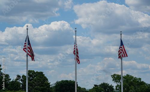 Obraz na płótnie USA Flagge an einem Fahnenmast in Washington, D.C., USA w salonie