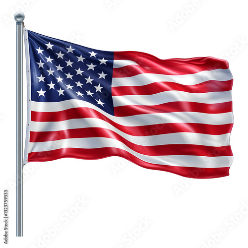 Wallpaper Mural USA flag isolated on transparent background Torontodigital.ca