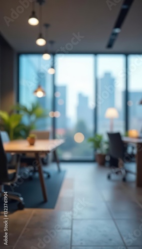 Abstract blurred office space, ideal virtual meeting backdrop, design, workfromhome, meetingbackground