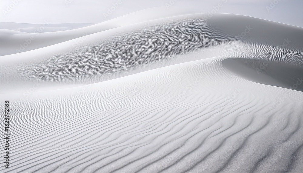 White Sand Dunes Texture with Gentle Ripples White Sand Dunes Texture with Gentle Ripples