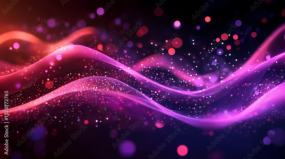 Abstract wave pattern in purple and pink tones