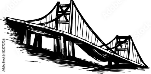 Bridge collapse incident urban area illustration engineering environment artistic viewpoint structural integrity concept