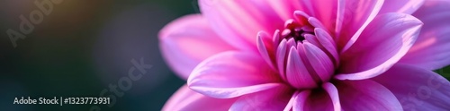 Detail of a single dahlia blossom in soft violet, detail, flower, dahlia