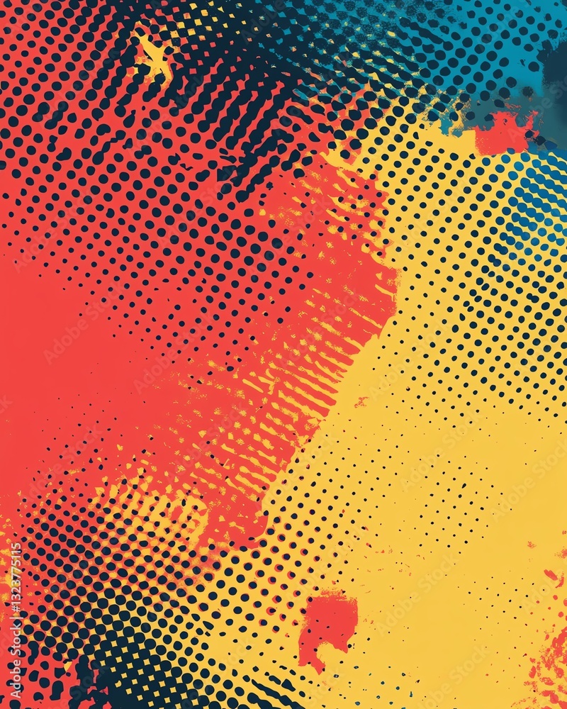 custom made wallpaper toronto digitalColorful halftone abstract background, vibrant pop art texture with retro halftone effect and bold color composition, colorful halftone pattern