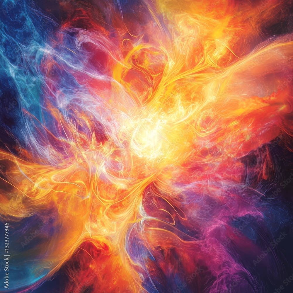 Fototapeta premium AbstractArt Abstract Depiction View Solar Flare Energy