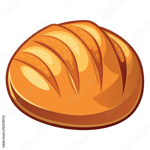 Illustration-of-bread-isolated-on-white background.