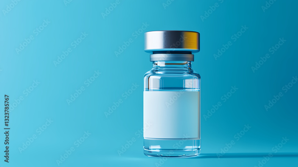 Transparent pill bottle with silver cap