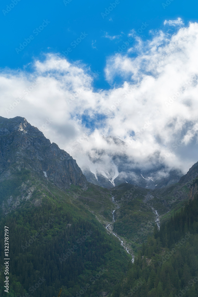Obraz premium mountain landscape with clouds