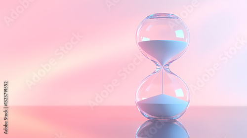 Obraz na płótnie Hourglass with sand flowing in a dreamy gradient w salonie
