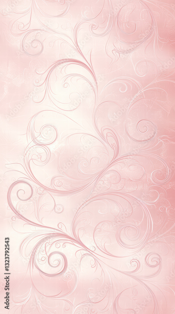 Soft Elegance: Gentle curves of an abstract pattern gracefully swirl across a pale pink canvas, evoking a sense of delicacy and sophistication. Soft Elegance: Gentle curves of an abstract pattern gracefully swirl across a pale pink canvas, evoking a sense of delicacy and sophistication.