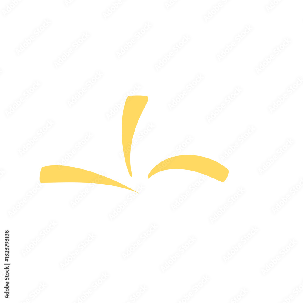 Highlight Doodle Shape Comic emphasis lines design element. Funny retro speed movement and burst effect, highlight on text or important characters feelings. Emphasis of comic book style illustration
