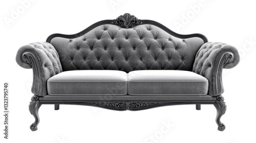 gray sofa isolated on white background