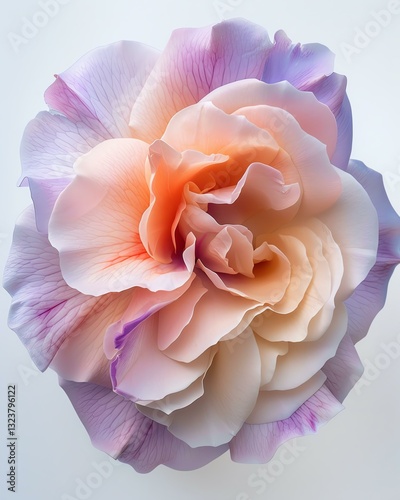 A beautiful pastel flower bloom showcasing delicate petals and soft colors.