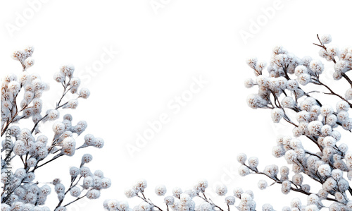 snow covered branches of a tree
