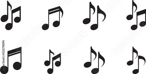 Musical Notes and Symbols vector Icons
